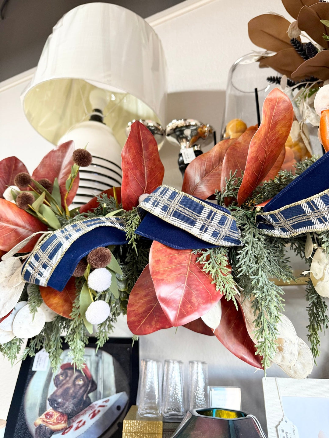 Blue Plaid + Natural Garland - Perch