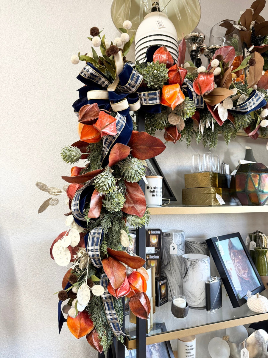 Blue Plaid + Natural Garland - Perch