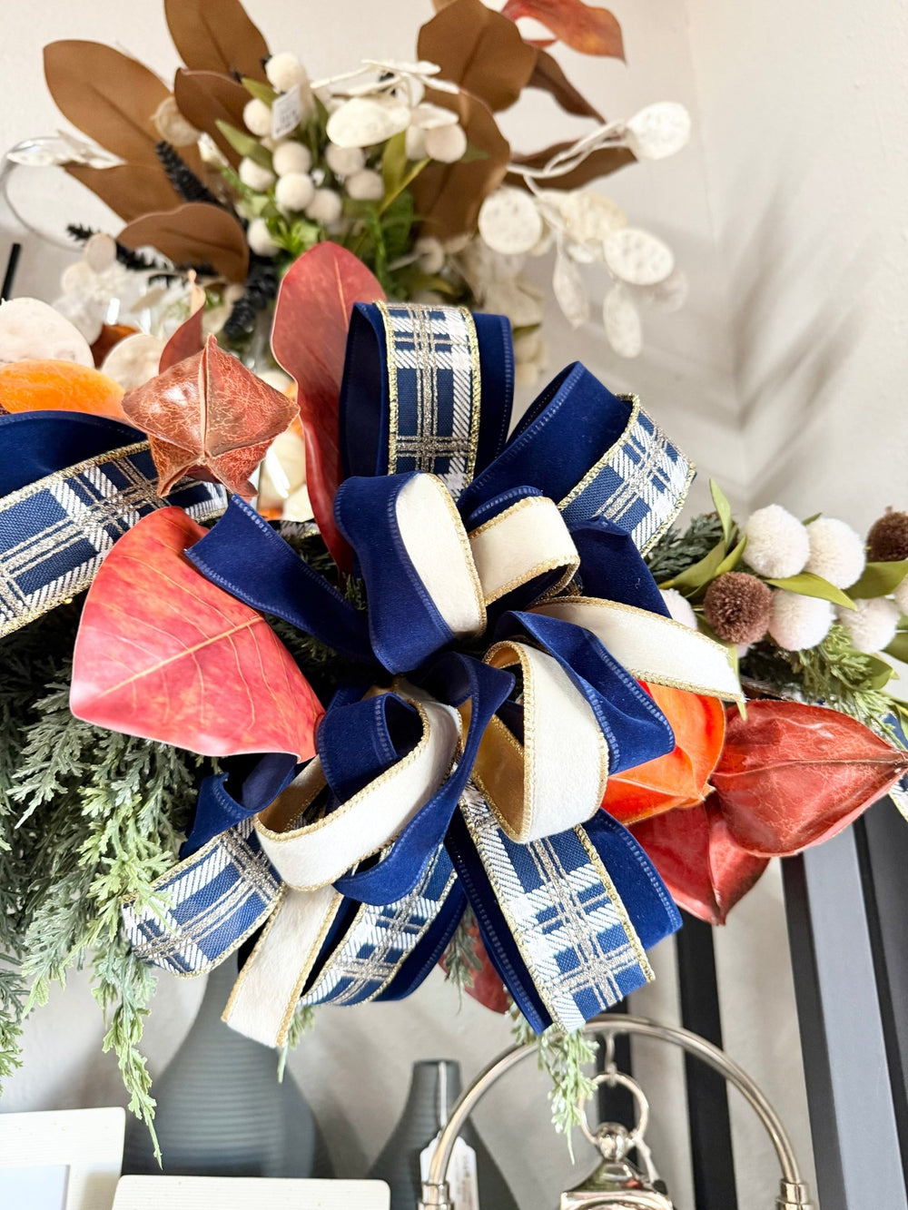 Blue Plaid + Natural Garland - Perch