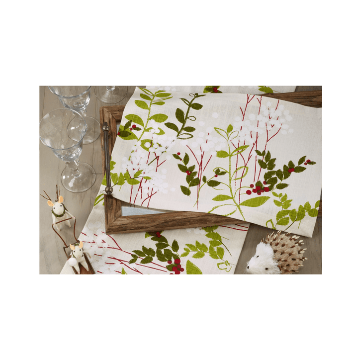 Botanical Christmas Table Runner - Perch