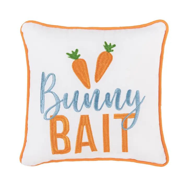 Bunny Bait Throw Pillow - #Perch#