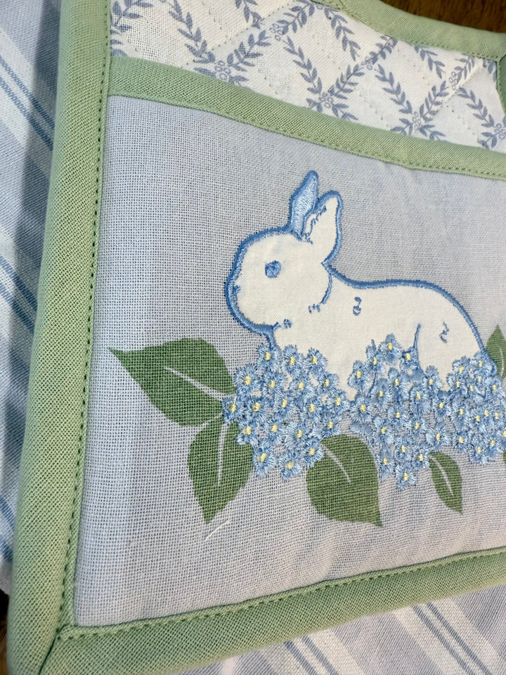 Bunny Garden Potholder Gift Set - Perch