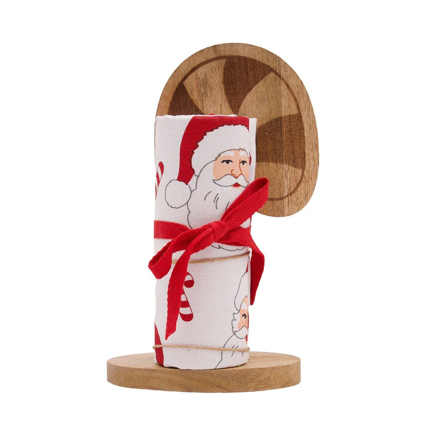 Candy Cane Botanical Towel & Stand Set - Perch