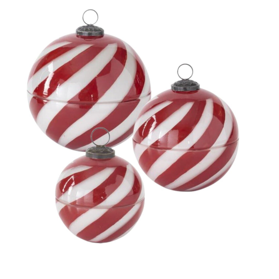 Candy Stripe Ornament Candle - #Perch#