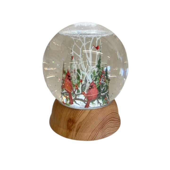 Cardinal Waterglobe with Faux Wood Base - #Perch#