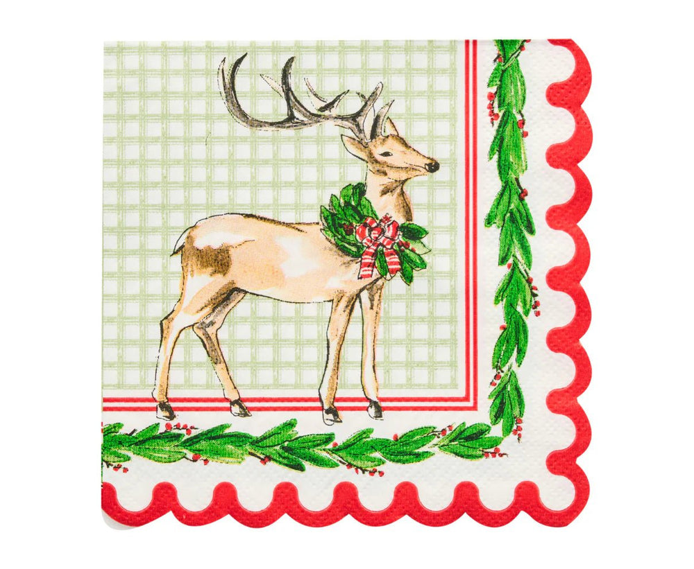 Ceramic Cocktail Napkin Tray Set - Holly Berry - #Perch#