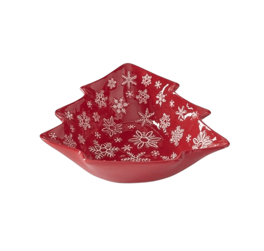 Ceramic Snowflake Christmas Tree Dish - #Perch#