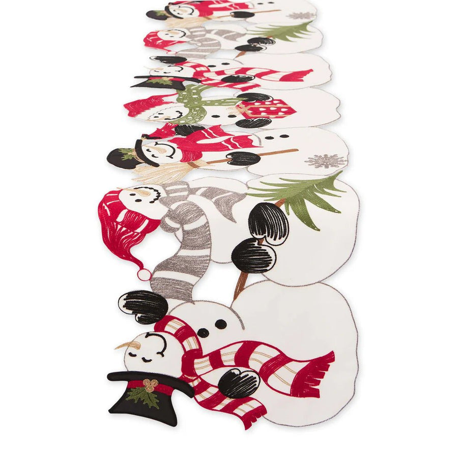 Cheerful Snowman Embellished Table Runner - #Perch#