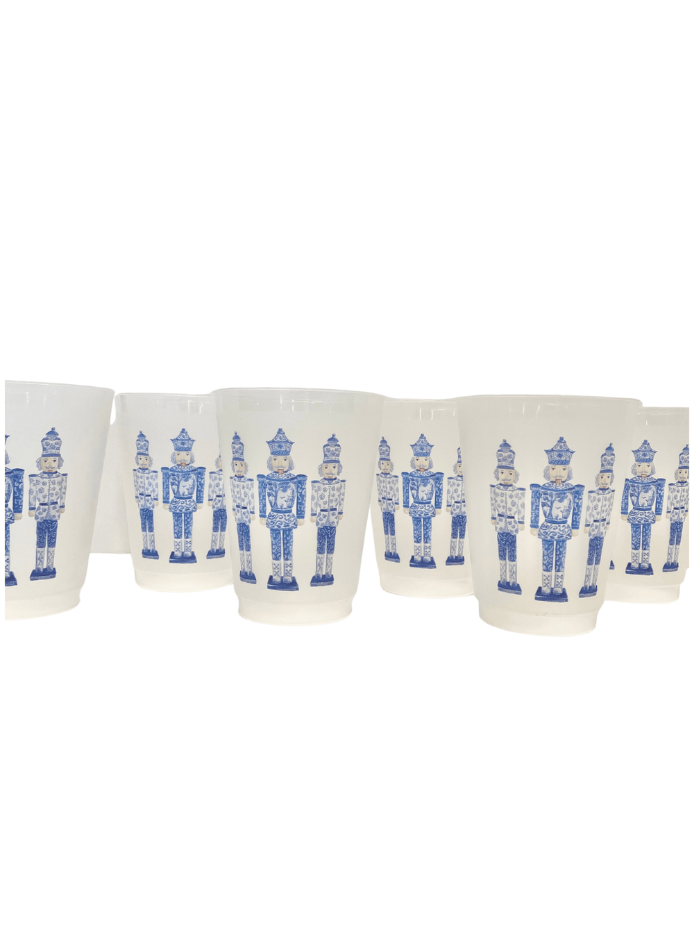 Chinoiserie Nutcrackers - Frosted Cup Set - Perch