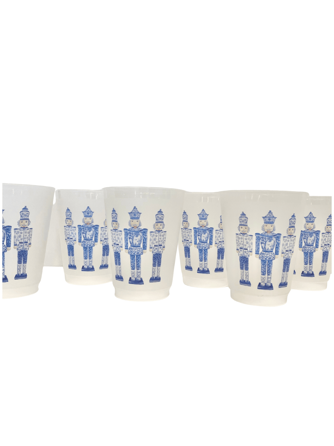 Chinoiserie Nutcrackers - Frosted Cup Set - Perch
