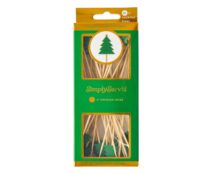 Christmas Tree Large Cocktail Picks - #Perch#