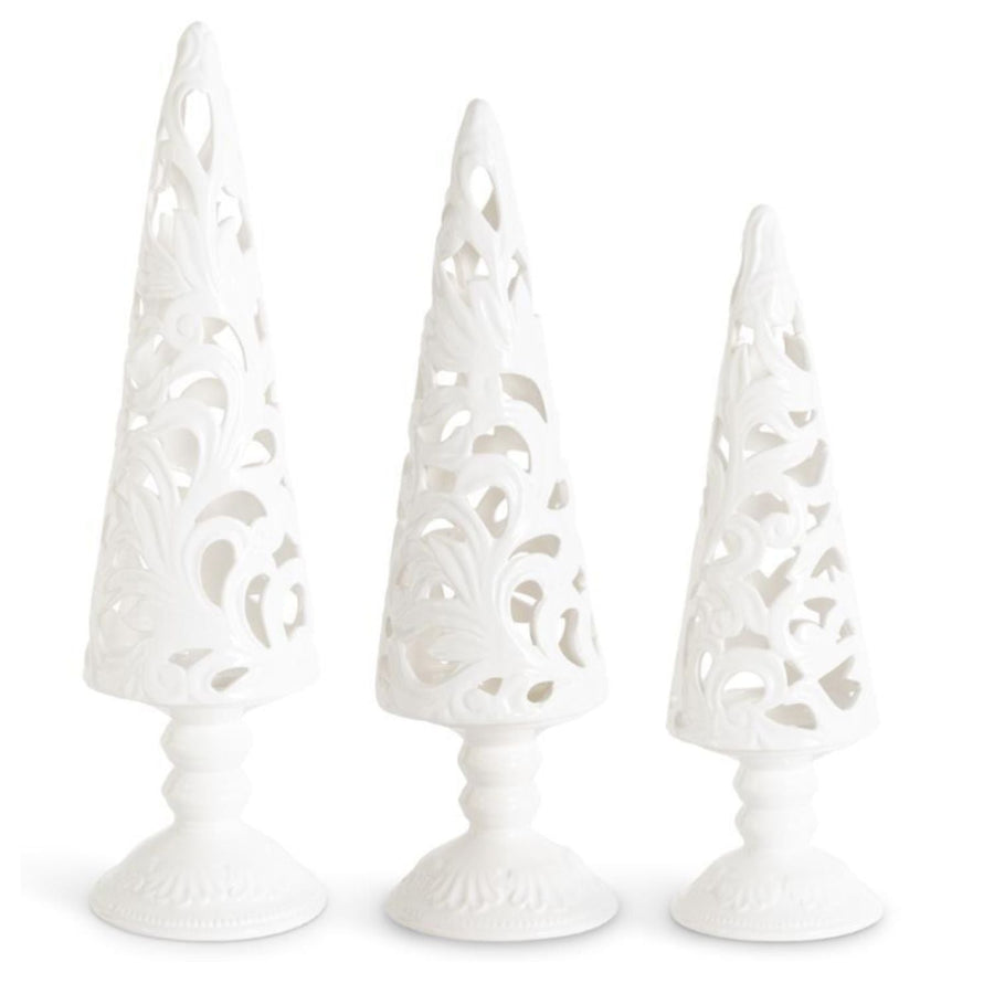 Christmas Tree Scroll Cut Candleholders - #Perch#