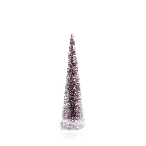 Clear Glass Tree With Pink Glitter - #Perch#