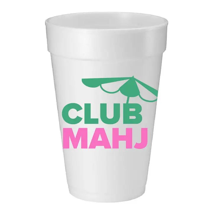"Club Mahj" Foam Cups - Perch