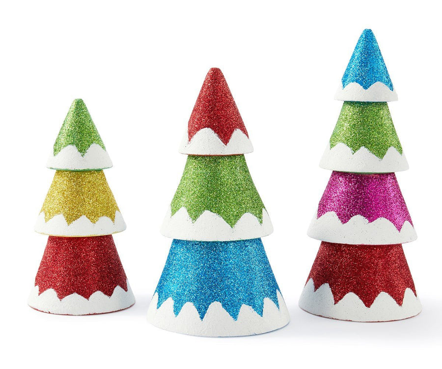 Colorful Glitter Tree Figurines - #Perch#