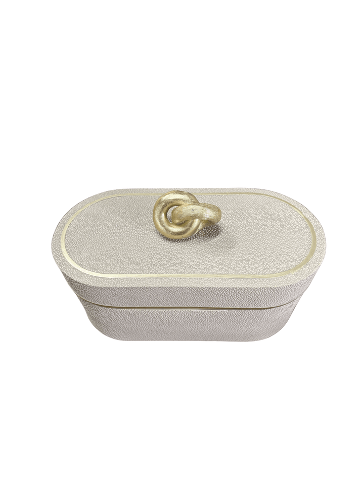 Cowley Faux Shagreen Box - Perch
