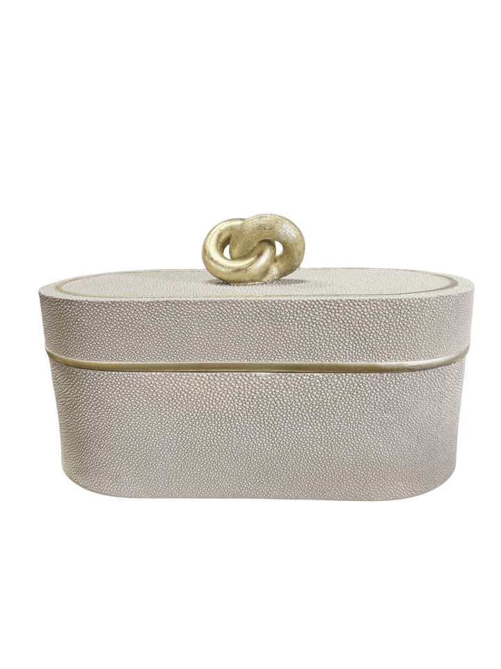 Cowley Faux Shagreen Box - Perch
