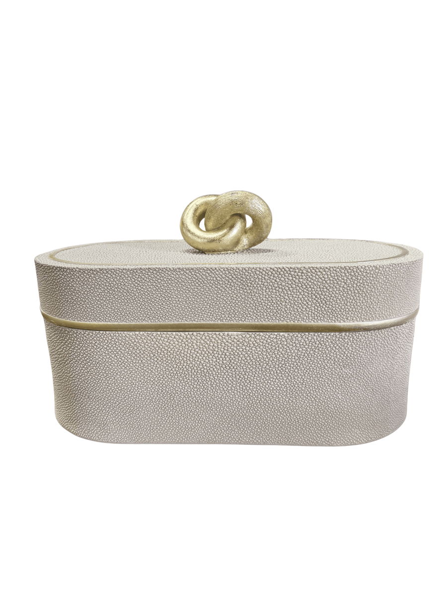 Cowley Faux Shagreen Box - Perch