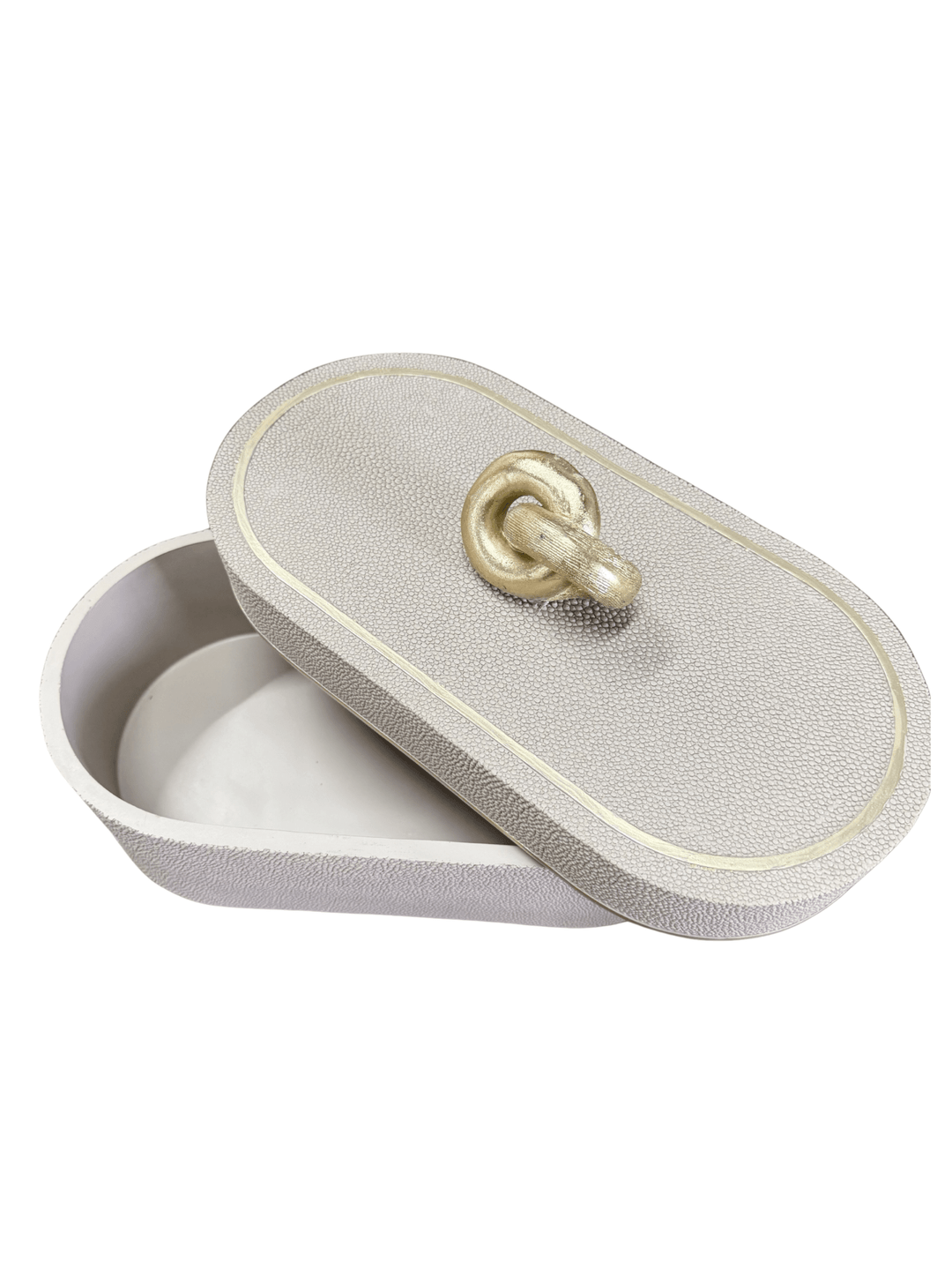 Cowley Faux Shagreen Box - Perch