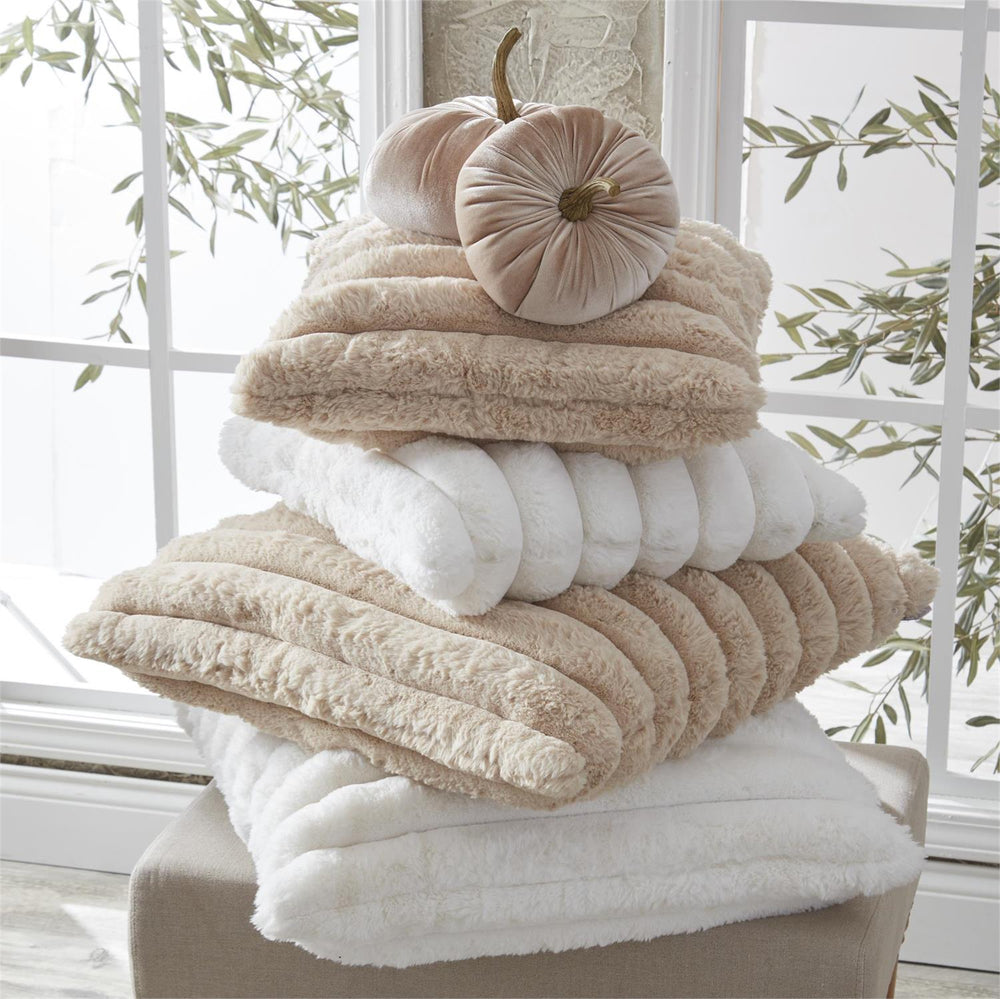 Cream Faux Fur Pillow - Perch