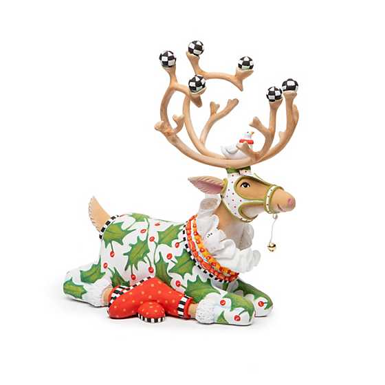 Dash Away Sitting Reindeer Figurines - #Perch#