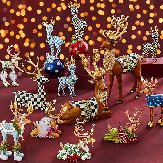 Dash Away Sitting Reindeer Figurines - #Perch#