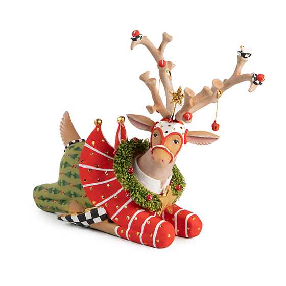 Dash Away Sitting Reindeer Figurines - #Perch#