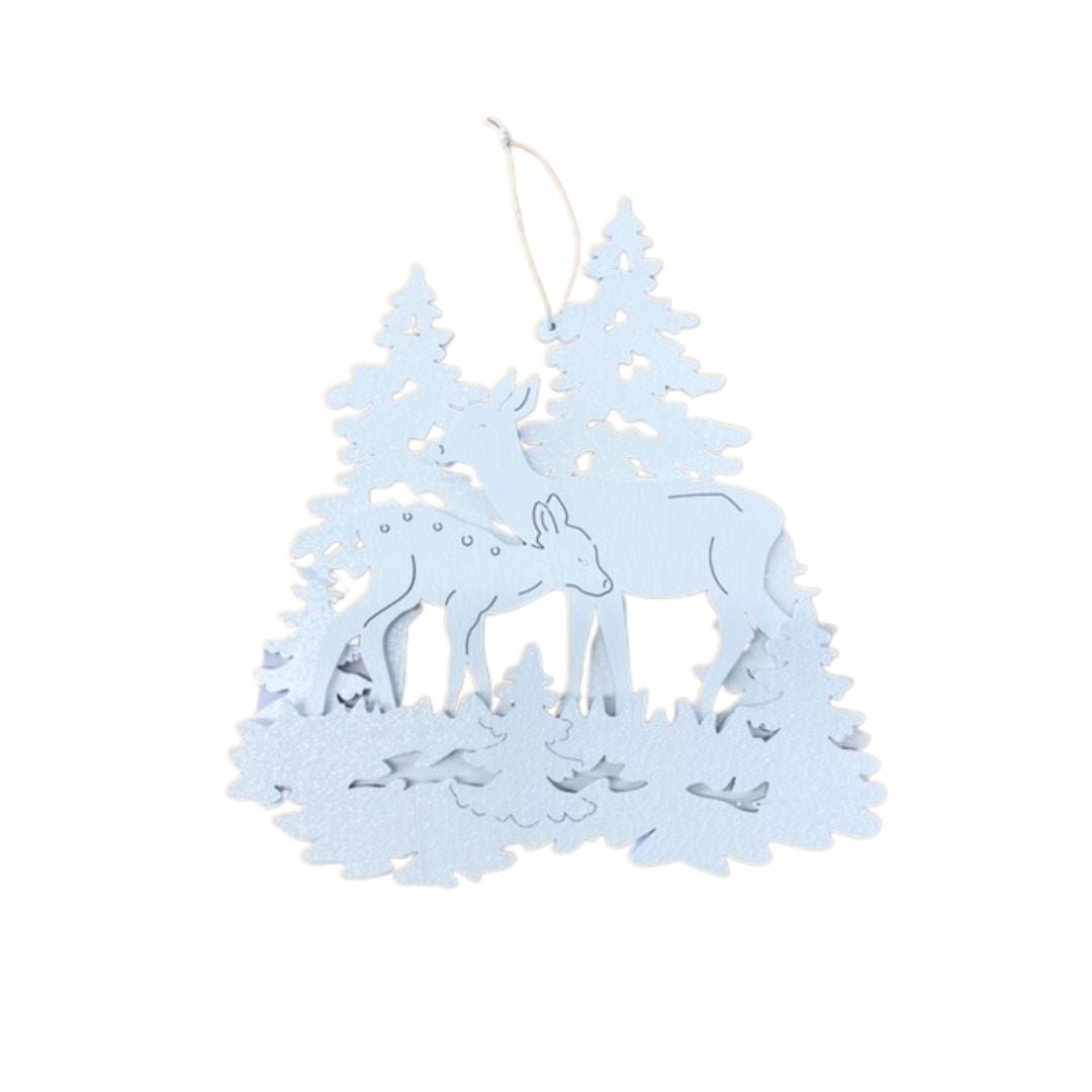 Deer Scene Ornaments - #Perch#