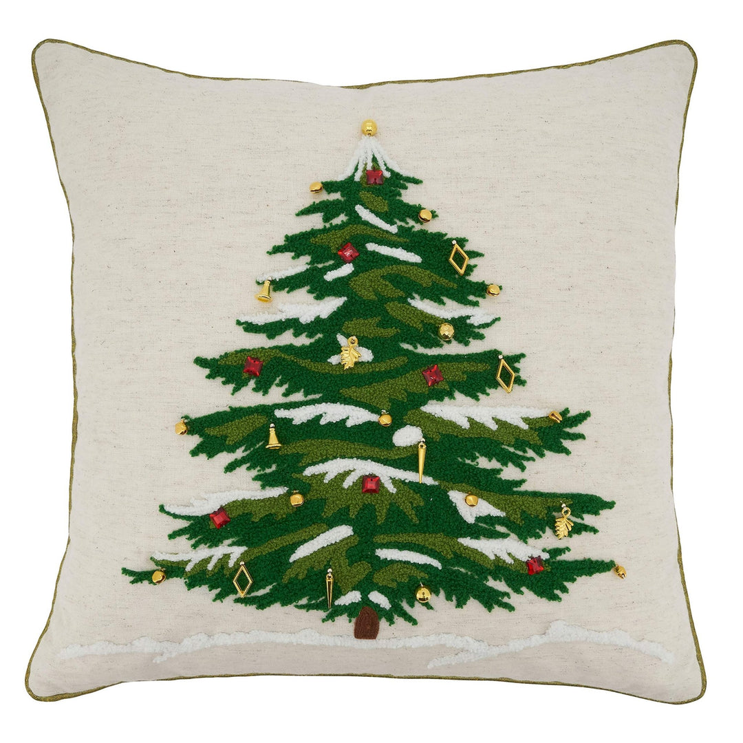 Embroidered Christmas Tree Pillow - #Perch#