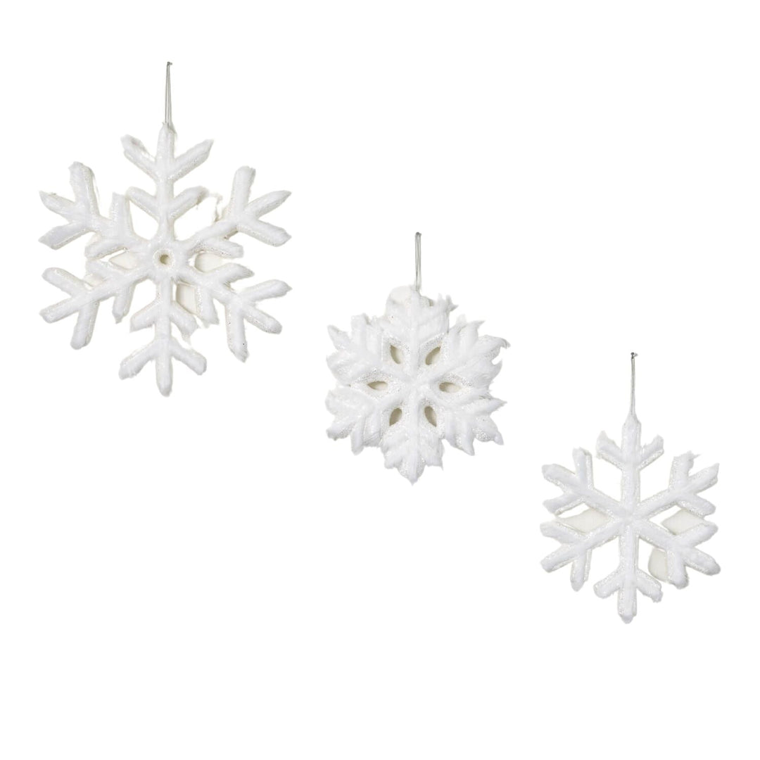 Faux Fur Snowflake Ornament Set - #Perch#