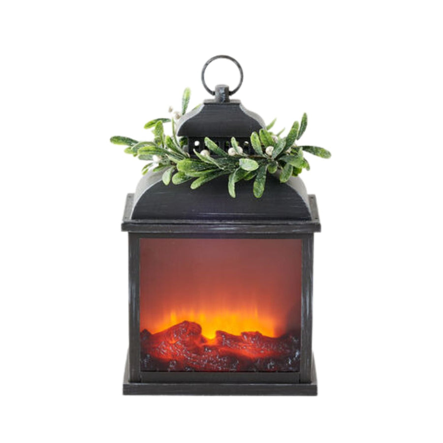 Fire Lantern with Mistletoe Wreath - #Perch#