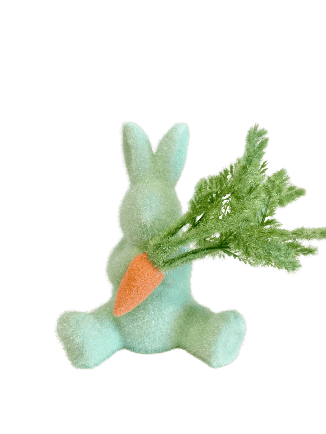 Flocked Bunny With Carrot - #Perch#