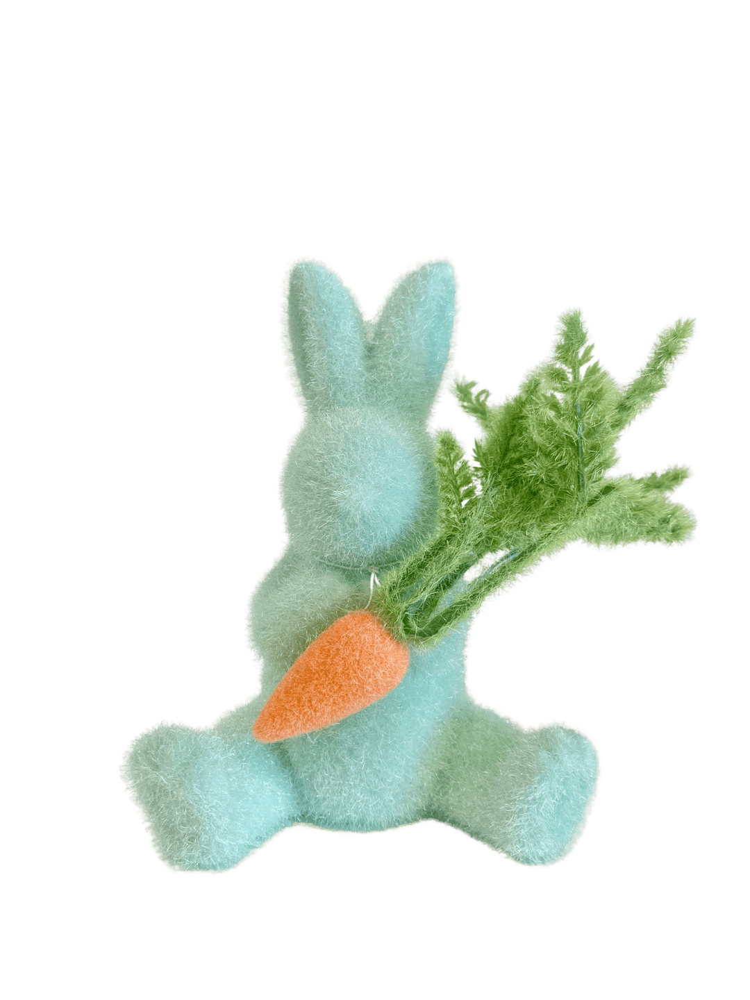 Flocked Bunny With Carrot - #Perch#