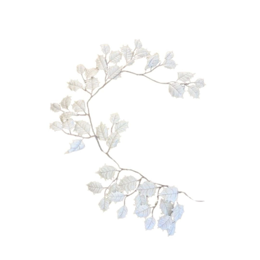 Flocked Holly Garland - #Perch#