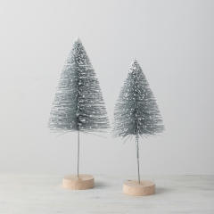 Flocked Silver Bottle Brush Tree - #Perch#