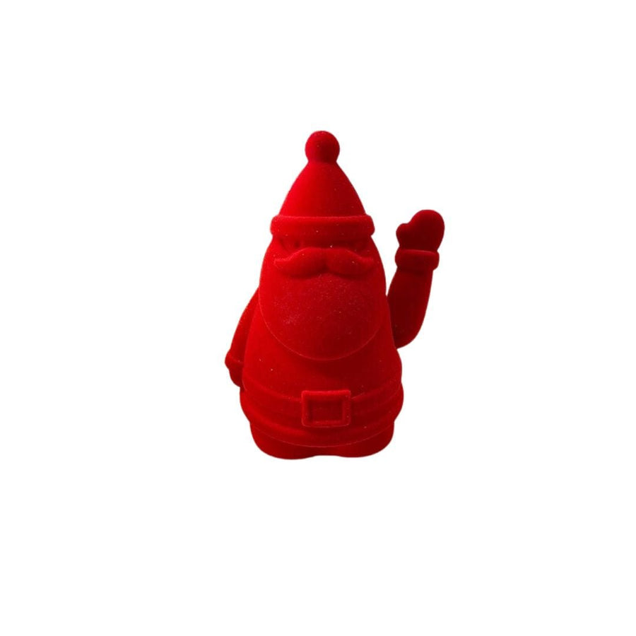 Flocked Waving Santas - #Perch#