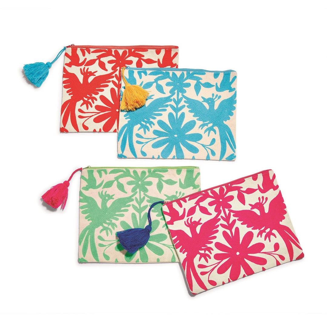 Flora + Fauna Embroidered Pouch - #Perch#