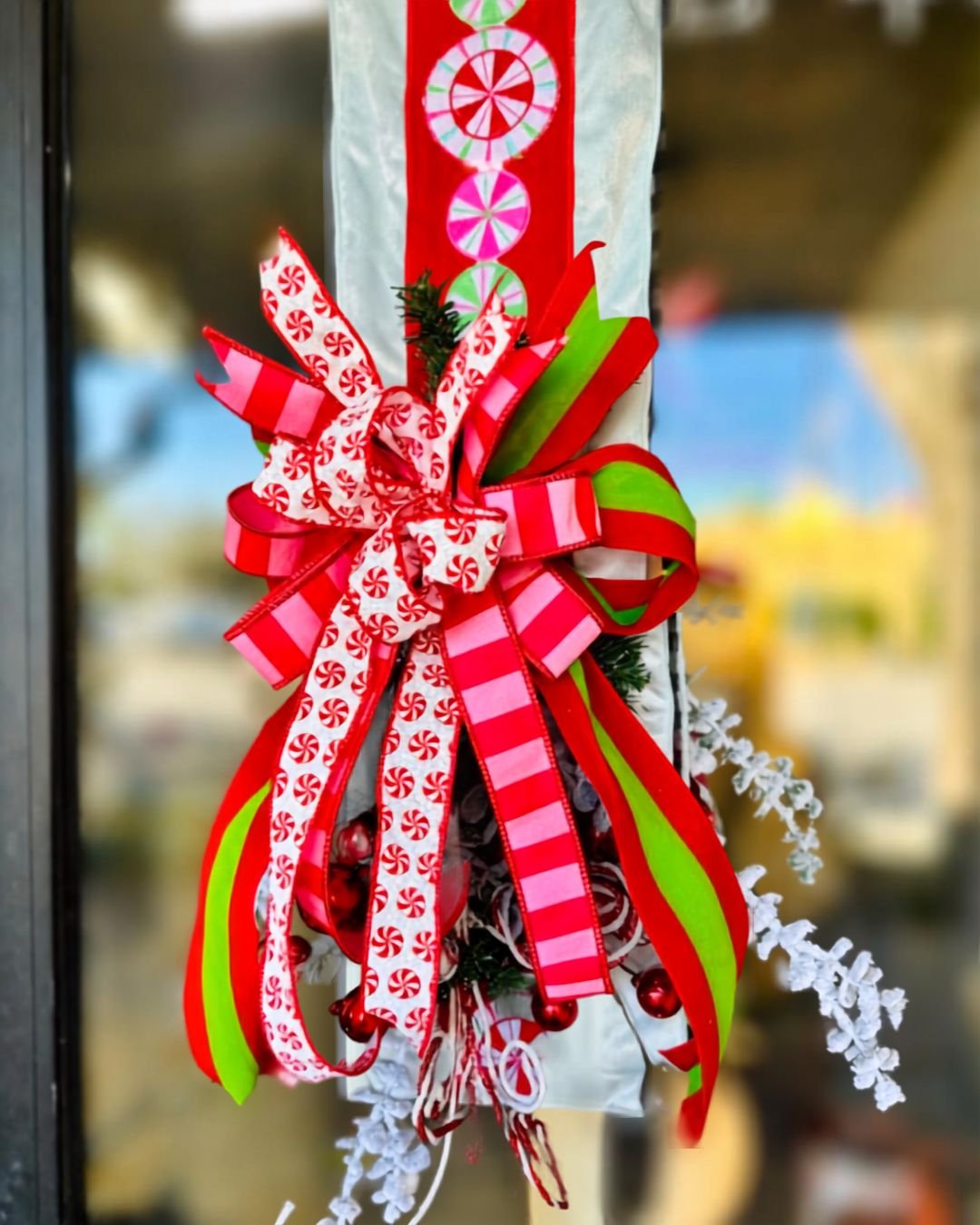 Front & Foyer Peppermint Christmas Wreath - Perch