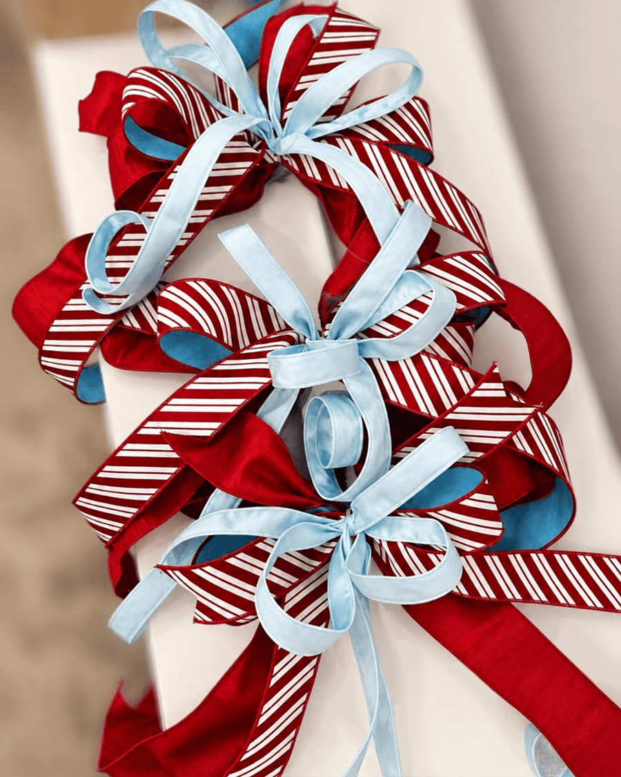 Frosted Candy Cane Bow Bundle - #Perch#