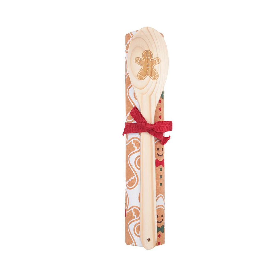 Gingerbread Buddies Kitchen Towel & Spoon Set - Perch