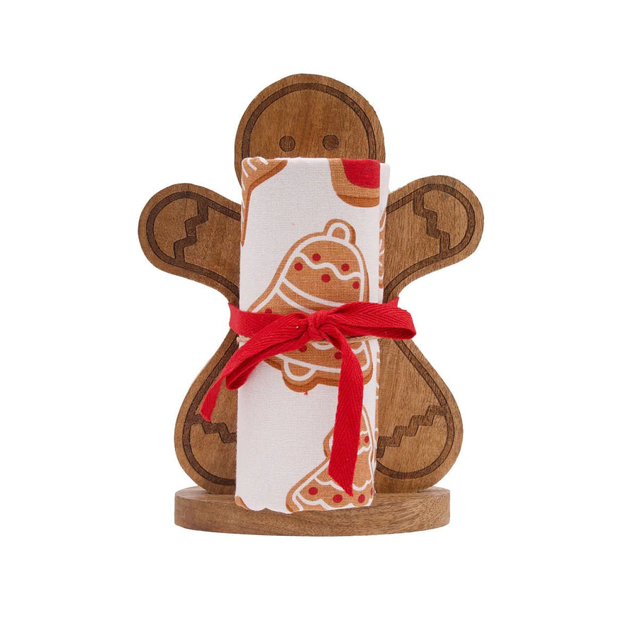 Gingerbread Cookies Towel & Stand Set - Perch