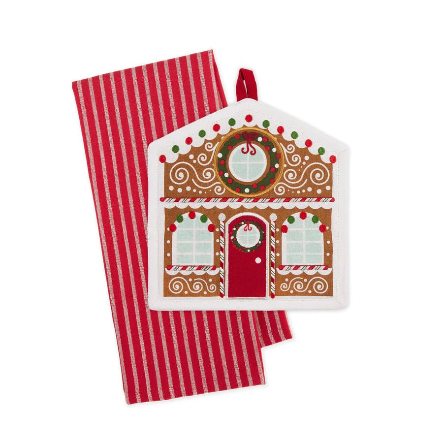 Gingerbread House Potholder Gift Set - Perch