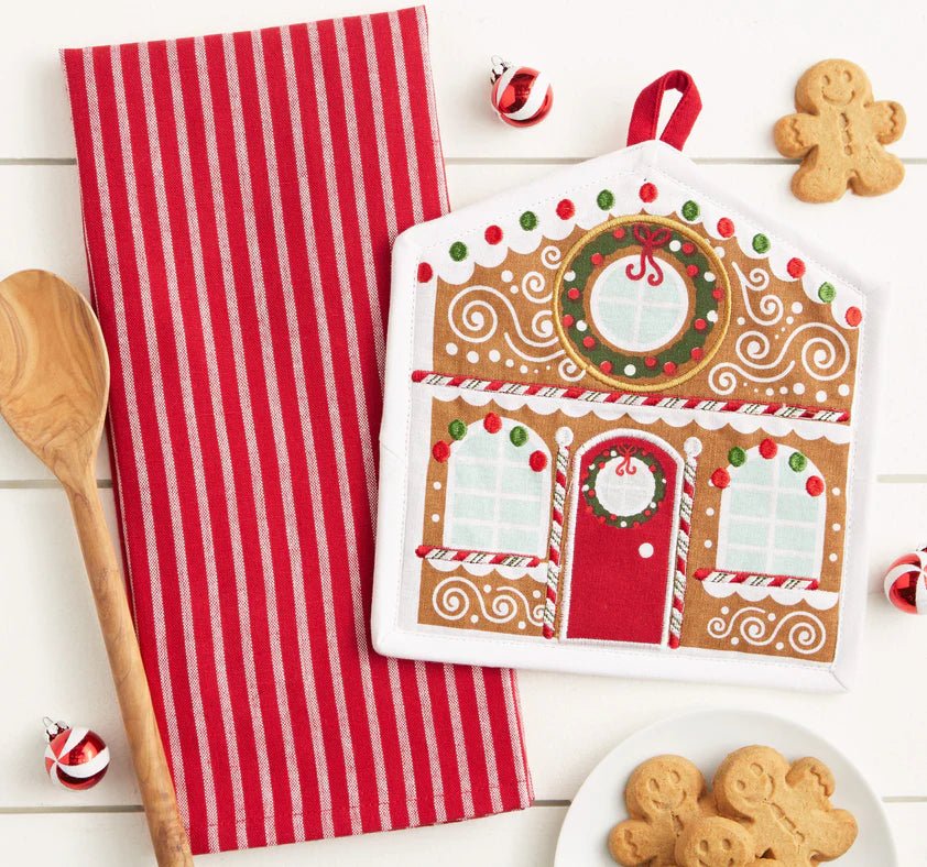 Gingerbread House Potholder Gift Set - Perch