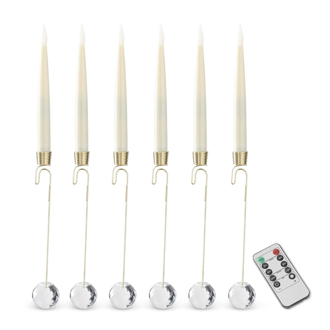 Glass Pendant Hanging Candle Ornaments - Set of 6 - Perch