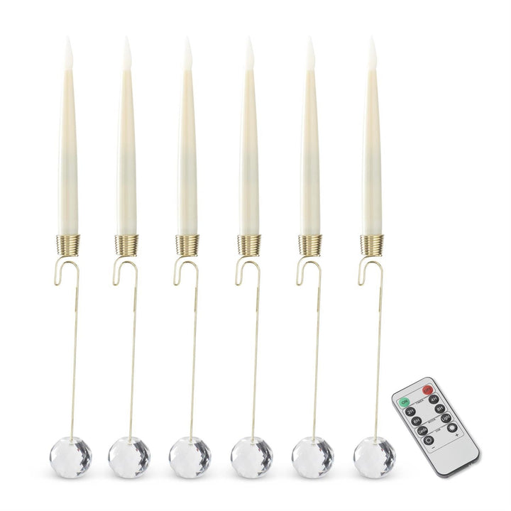 Glass Pendant Hanging Candle Ornaments - Set of 6 - Perch