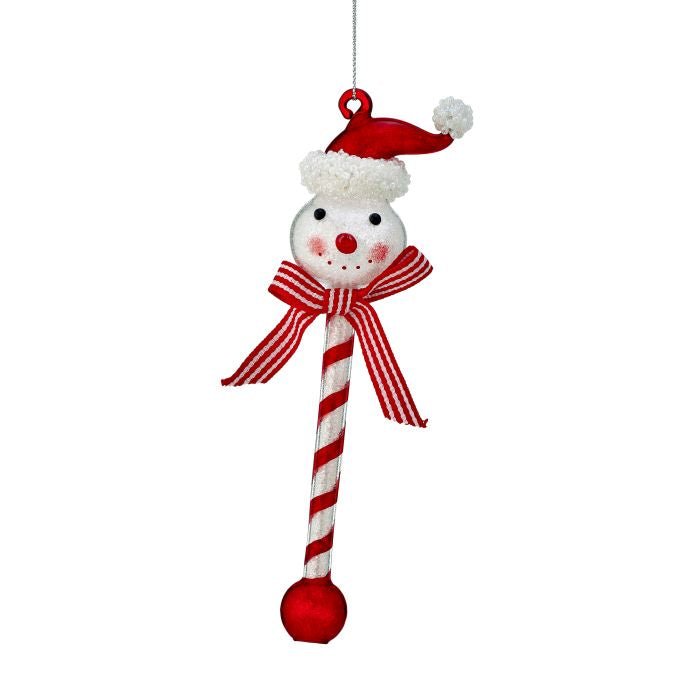 Glass Snowman Cakepop Ornament - Perch