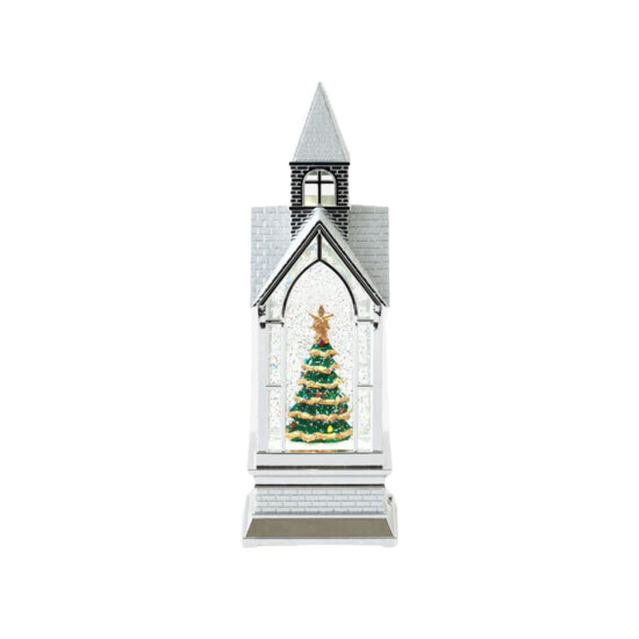 Glitter Church With Tree Lantern - #Perch#