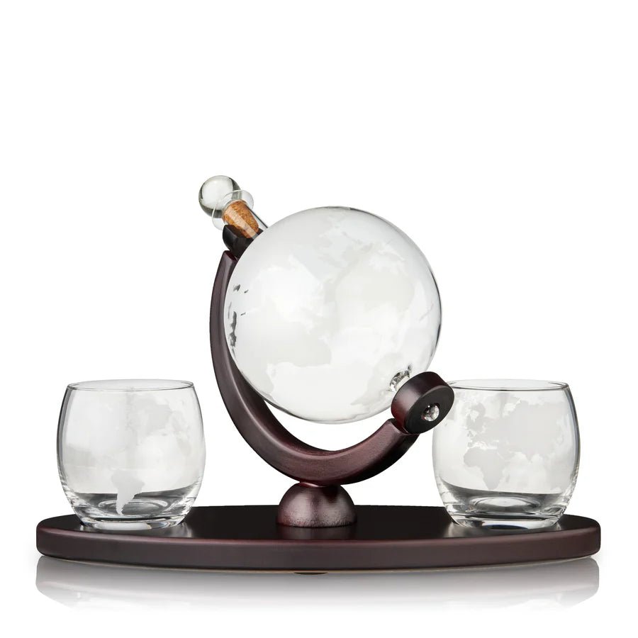 Globe Decanter & Whiskey Tumbler Set - Perch