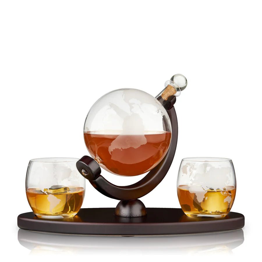 Globe Decanter & Whiskey Tumbler Set - Perch