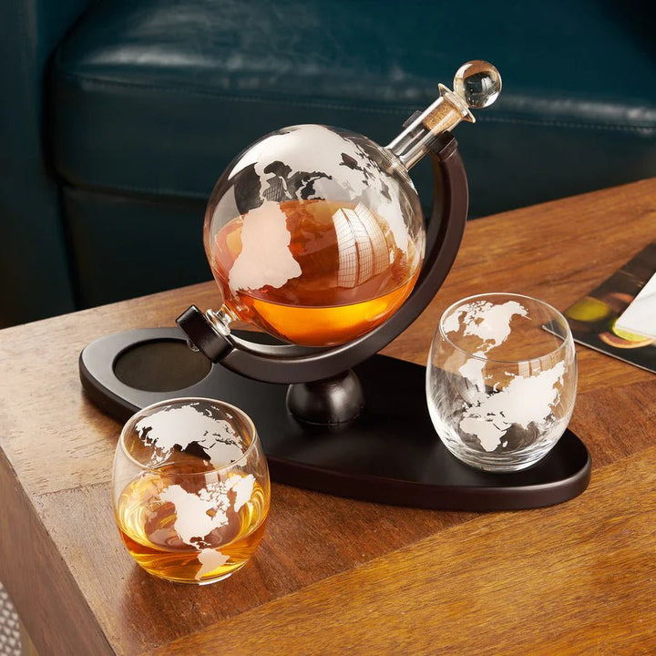 Globe Decanter & Whiskey Tumbler Set - Perch
